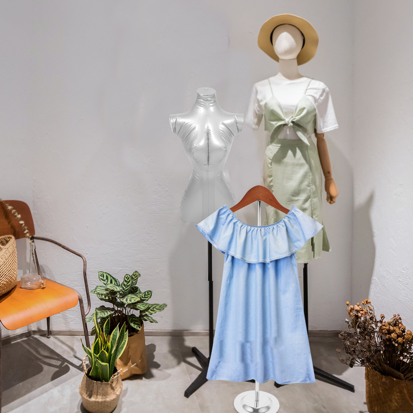 Baby Clothing Stores - T-vormige kledingdisplaystandaard met verstelbare hoogte voor
