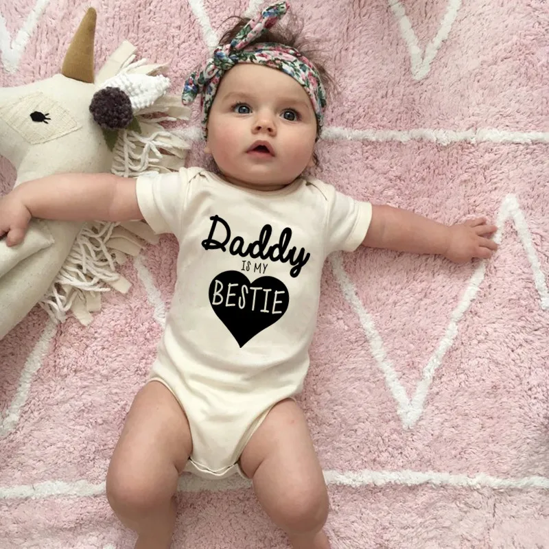 Baby Clothing Gender Neutral - Daddy Is My Bestie Schattige babyjongens