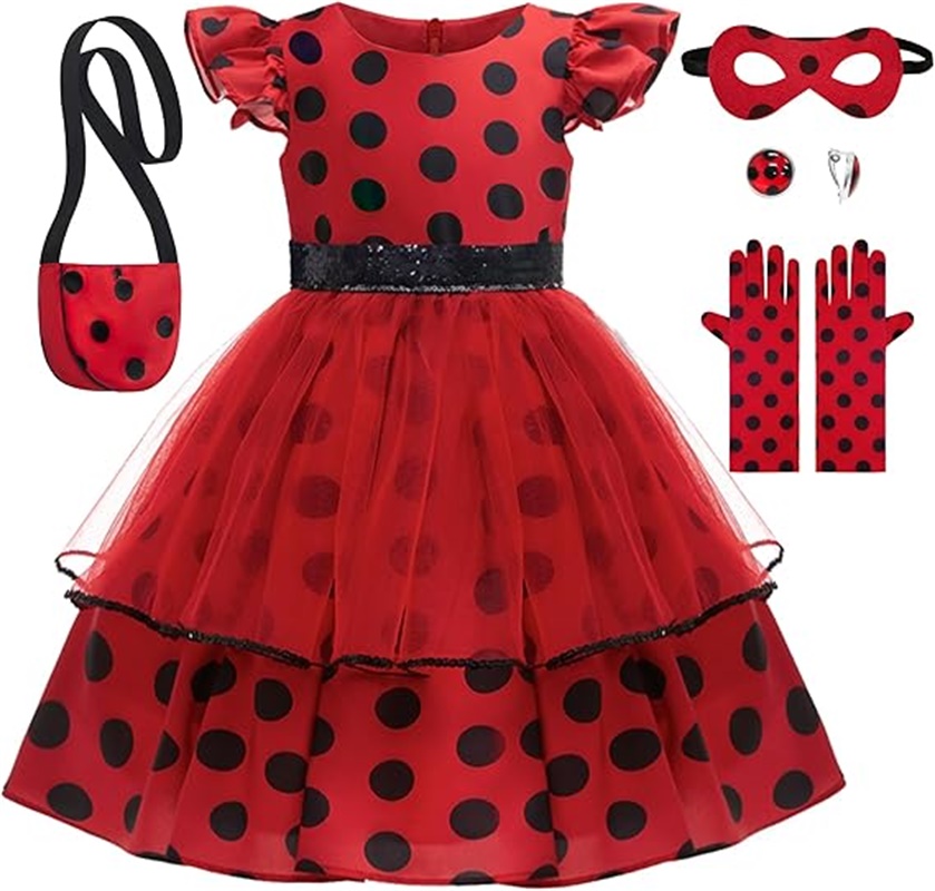 Baby Clothing Sizes - Meisjes Cosplay Kostuum Polka Dot Rode