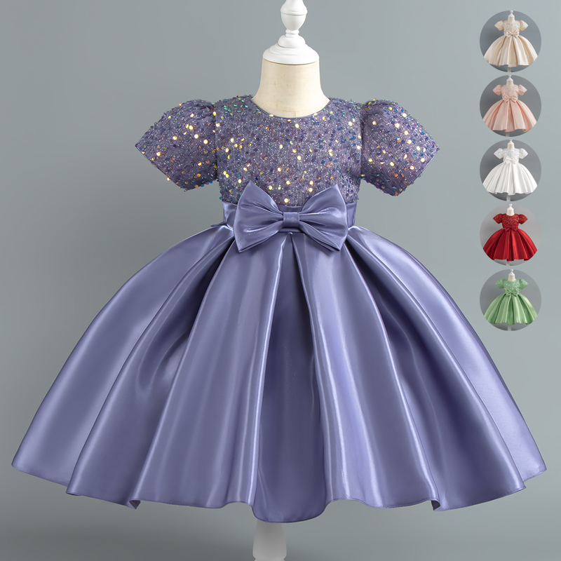 Baby Clothing Dresser - Baby meisjes kerstjurk pailletten korte mouw
