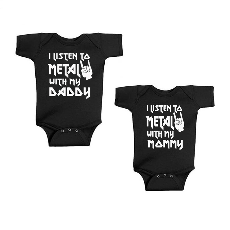 Baby Clothing Gender Neutral - Ik luister naar metaal met mijn