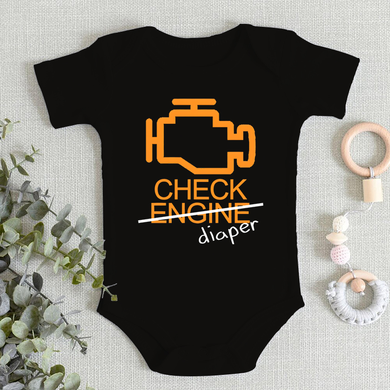 Baby Clothing Gender Neutral - Grappig geruit luierbriefontwerp Huidvriendelijke babyjongen meisje