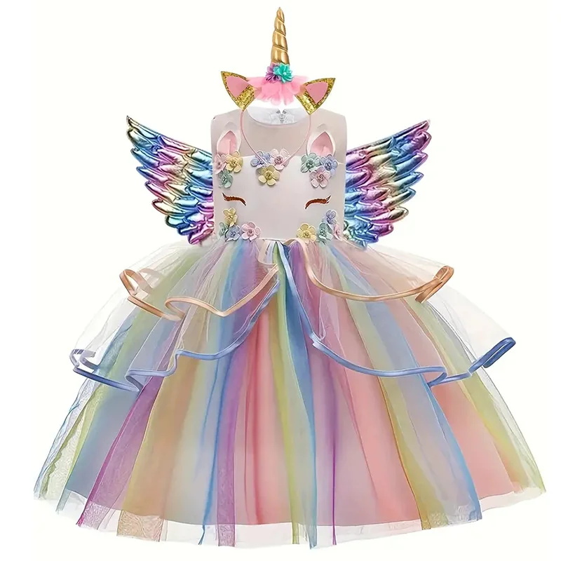 Baby Clothing Sizes - Eenhoorn prinsessenjurk voor kinderen voor verjaardag
