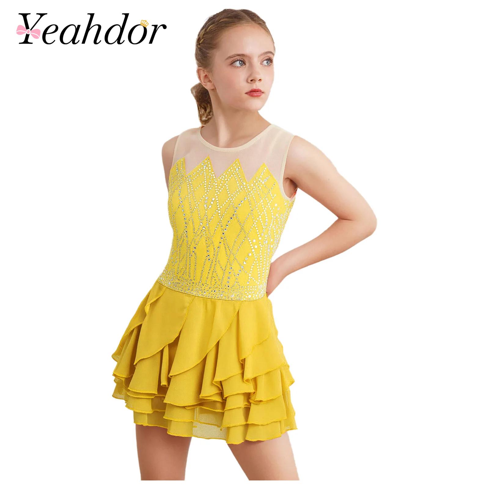 Baby Clothing Sizes - Meisjes Mesh Kunstschaatsen Jurk Dans Maillots