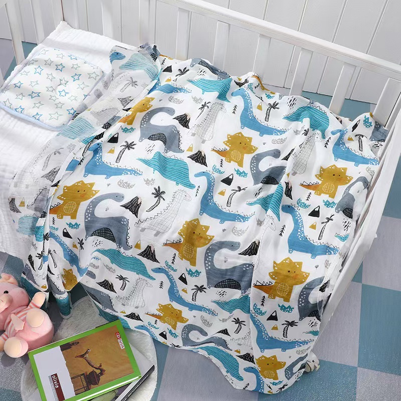 Muslin Swaddle Wrap - Multifunctionele zachte, luchtige, bedrukte bamboe katoenen
