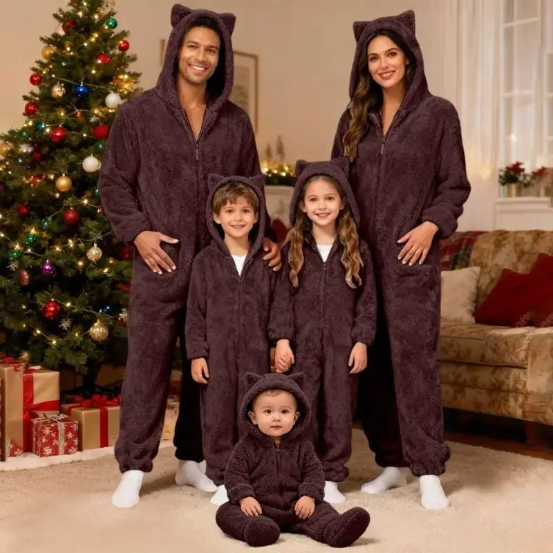 Baby Clothing Zipper - CORB Fleece Pluche Warme Pyjama voor
