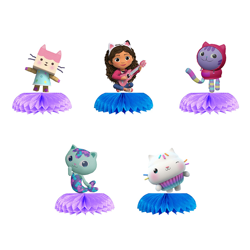 Baby Clothing Event - Gabby's Dollhouse papieren honingraat ornament verjaardagsfeestje