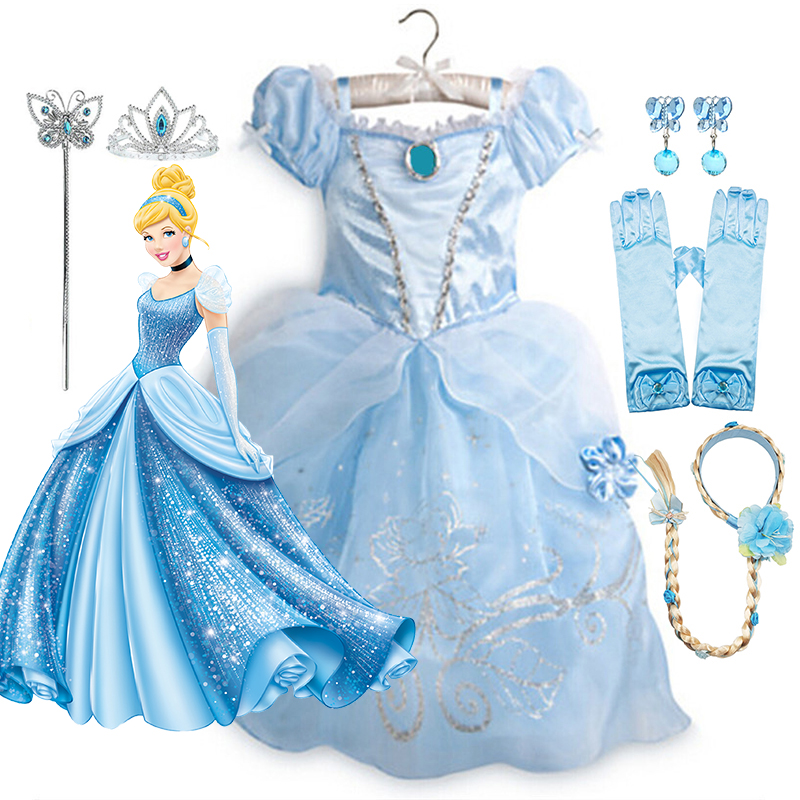 Baby Clothing Sizes - Meisjes cosplay Disney Assepoester prinses kostuum